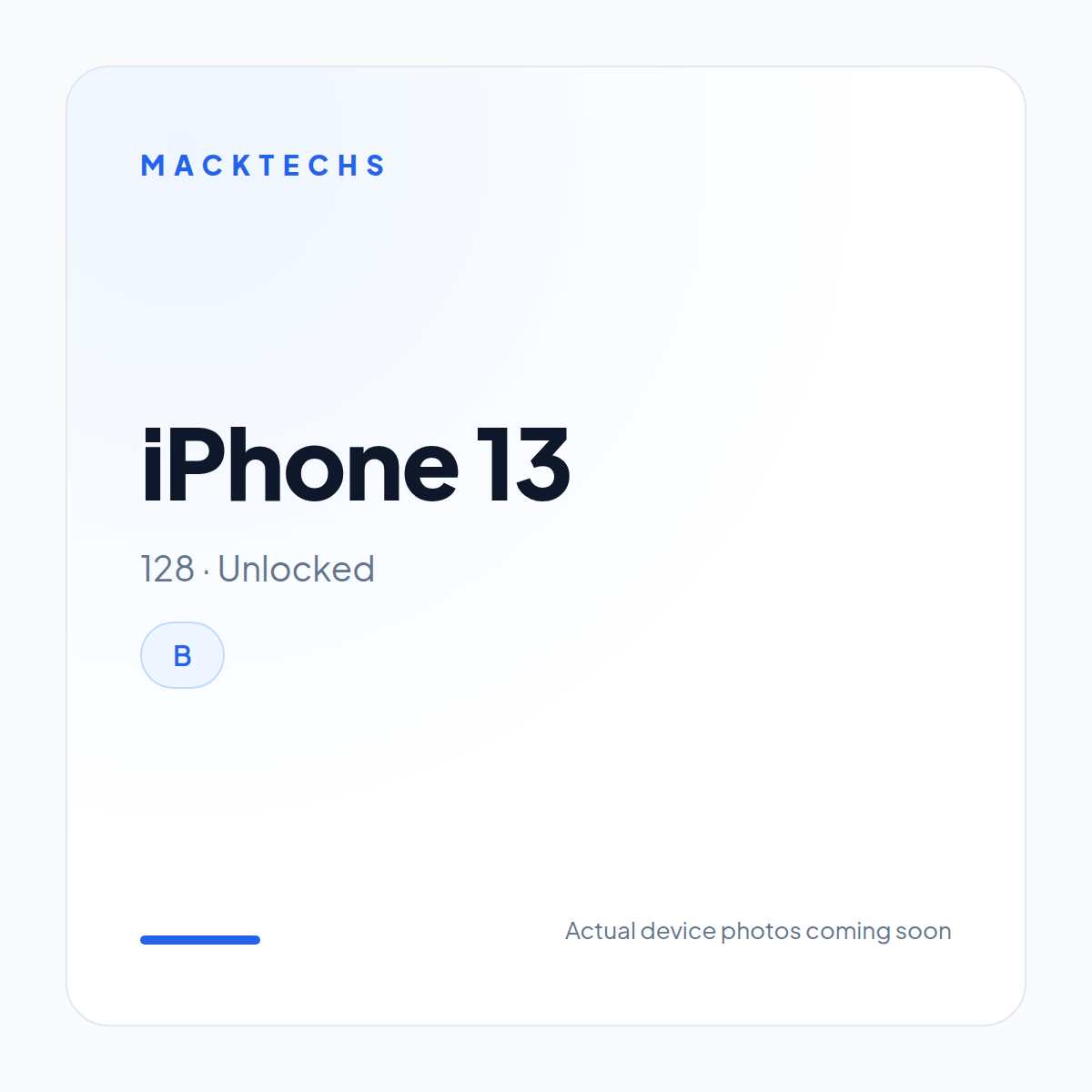 iPhone 13 128 Unlocked B Pre-Owned