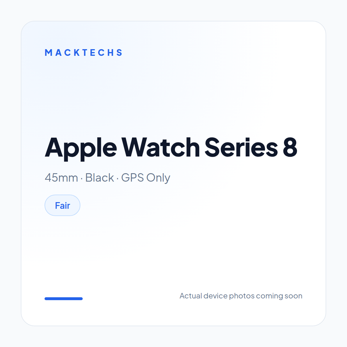 Apple Watch Series 8 45mm Black GPS Only Fair Used