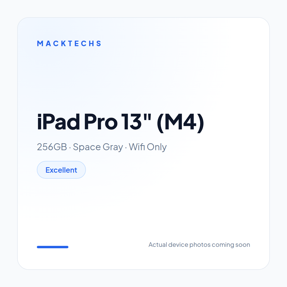 iPad Pro 13" (M4) 256GB Space Gray Wifi Only Excellent CPO