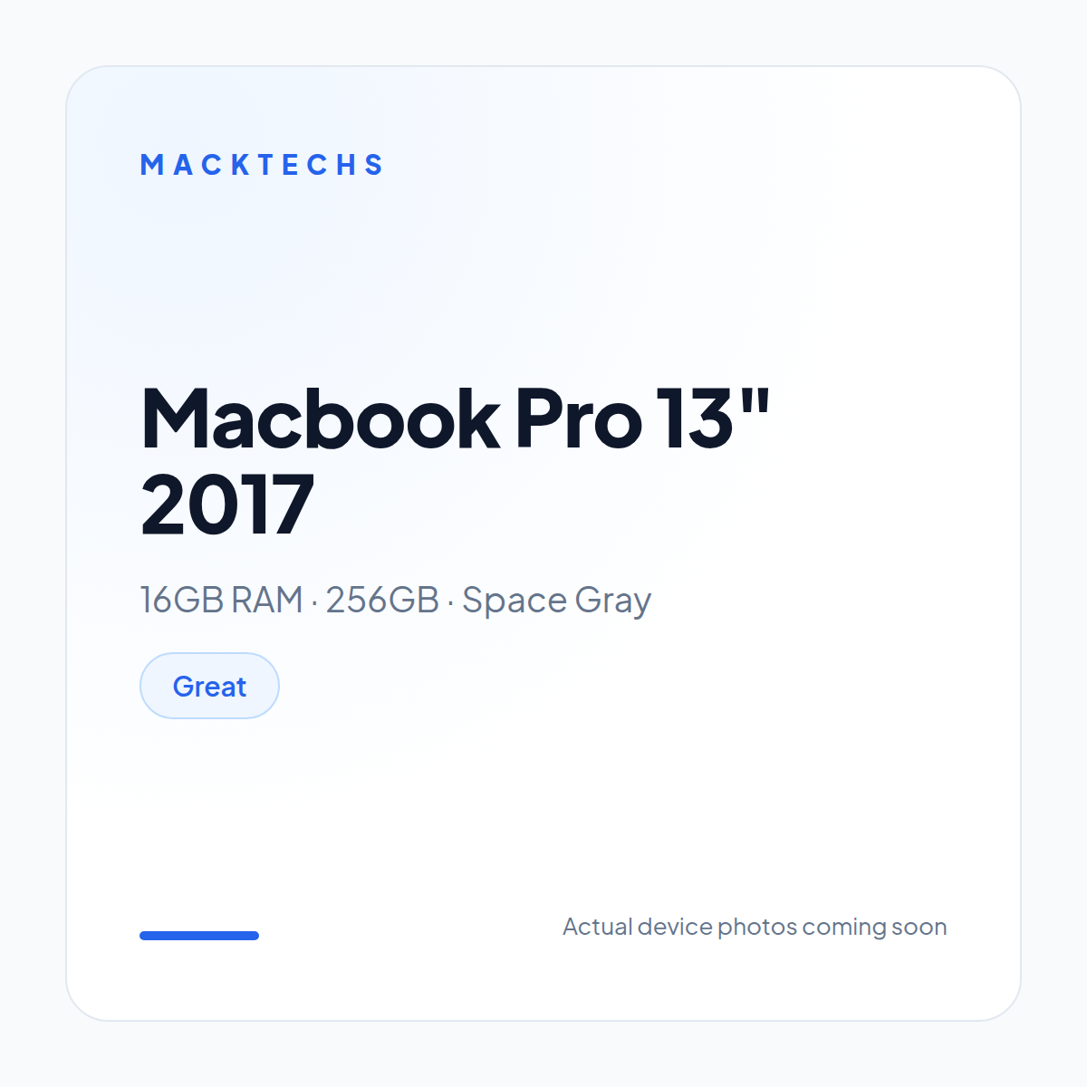 Macbook Pro 13" 2017 16GB 256GB Space Gray Great