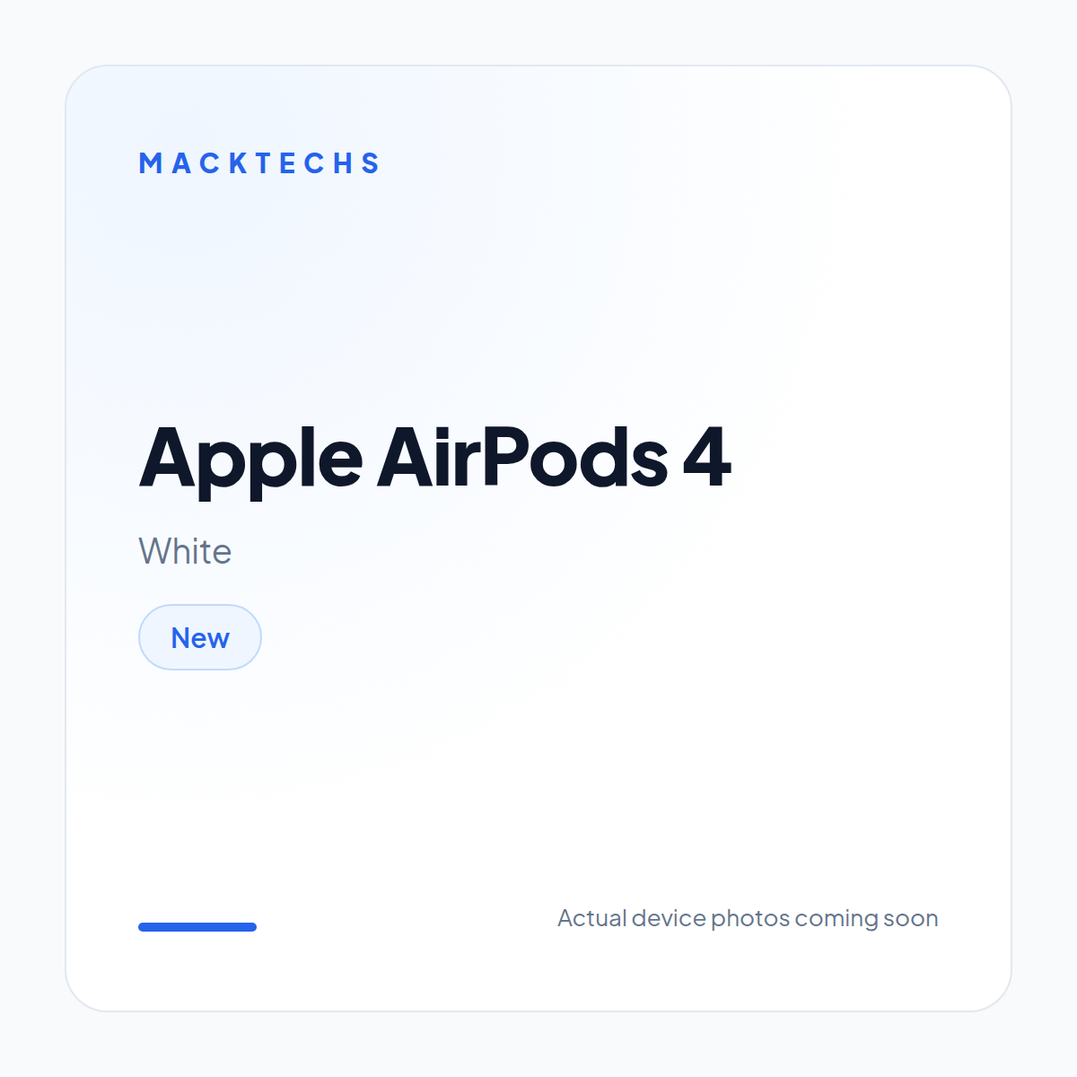 Apple AirPods 4 White New