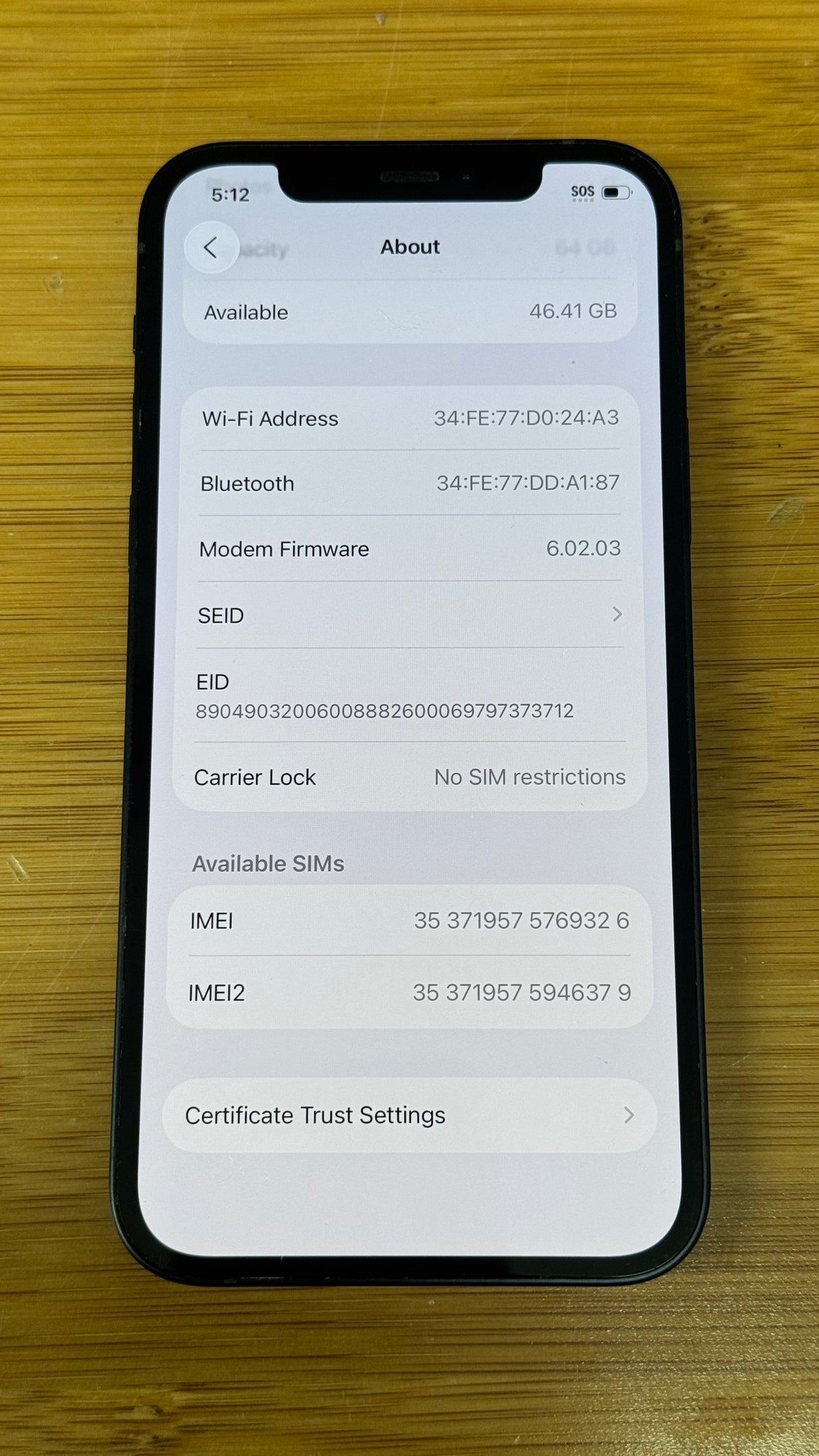 iPhone 12 Unlocked, 64GB, Midnight - Pre-Owned