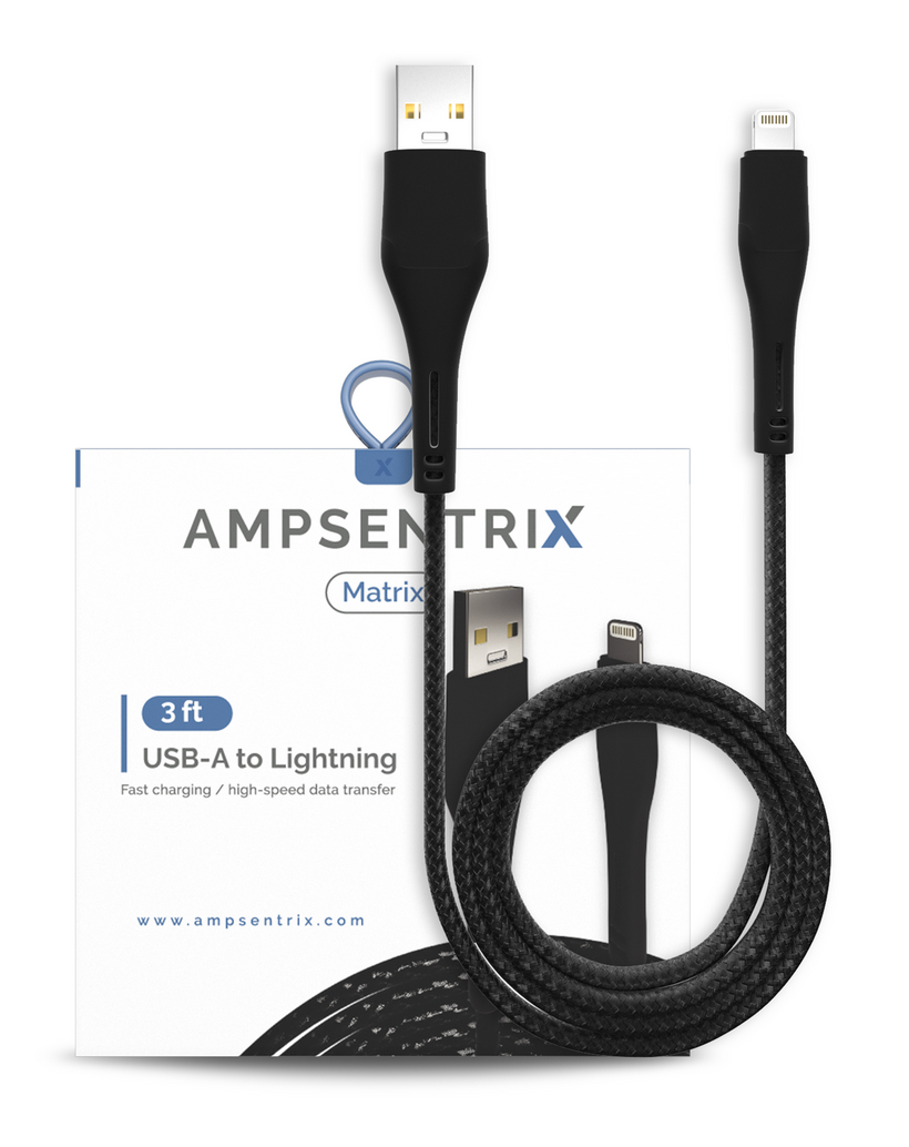 Ampsentrix USB-A to Lightning Cord