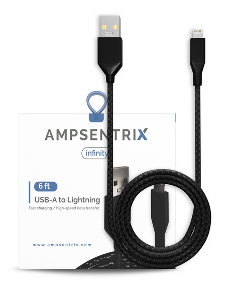 Ampsentrix USB-A to Lightning Cord