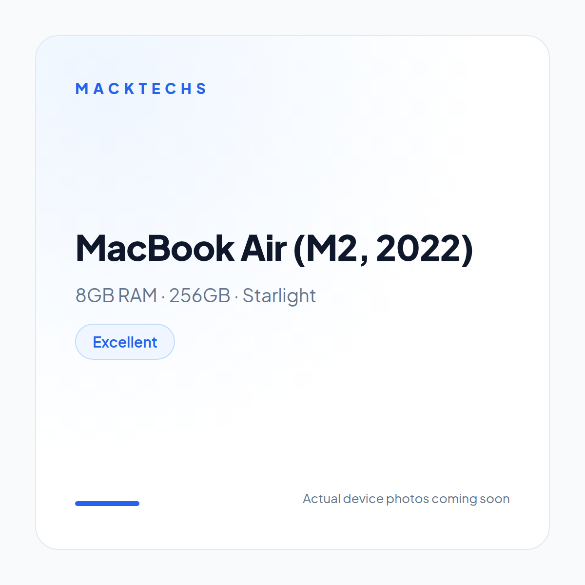 MacBook Air (M2, 2022) 8GB 256GB Starlight Excellent